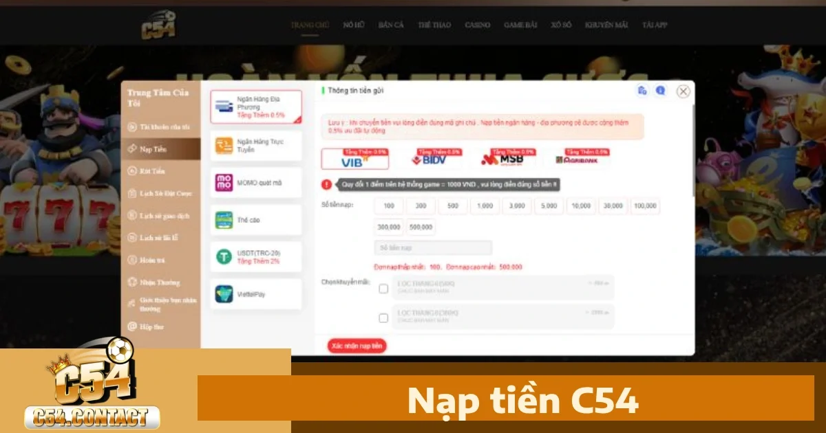 C54 30 Giao Dịch Tại c54 – Đơn Giản, Nhanh Chóng, An Toàn