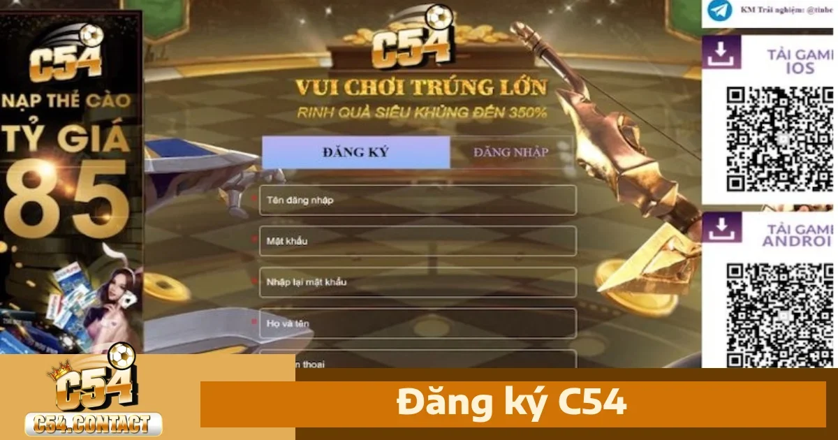 Đăng Ký C54 2 Các thông tin cần thiết để hoàn tất quy trình đăng ký C54